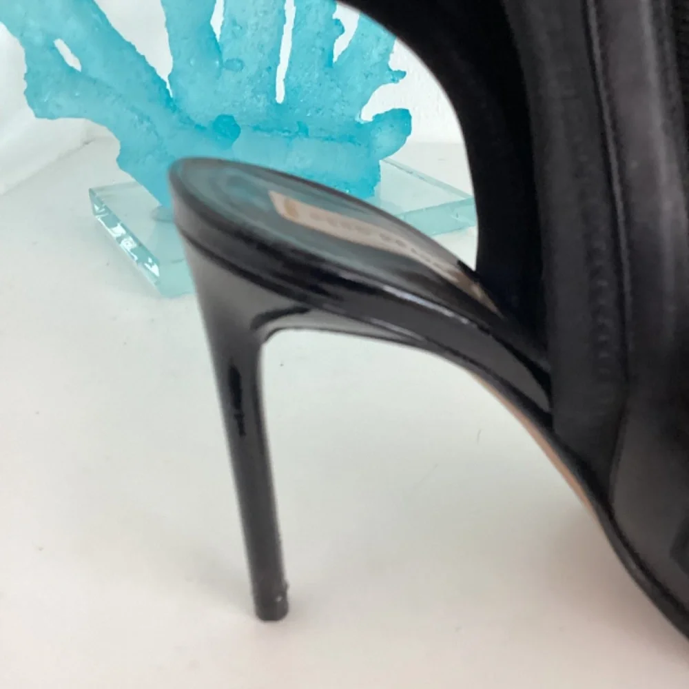 REDUCED Reed Krakoff 37.5 EU 7 US Black Perforated Patent Leather Ankle Boots